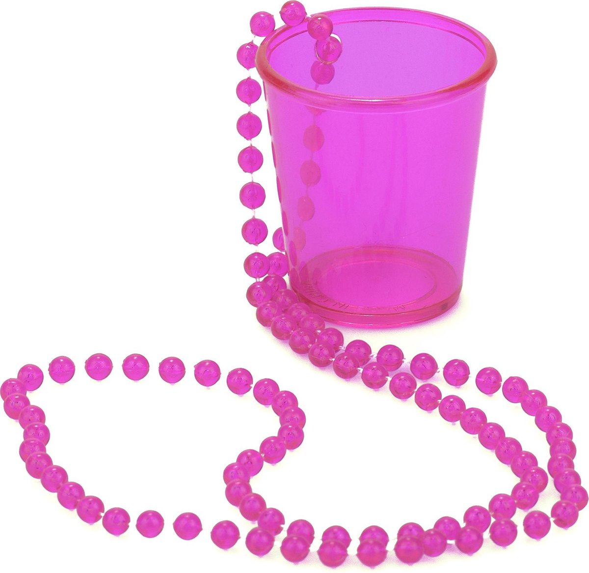 NINGBO PARTY SUPPLIES - Roze shotglas ketting voor volwassenen - Accessoires > Sieraden